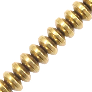 Perline di ematite rondella oro