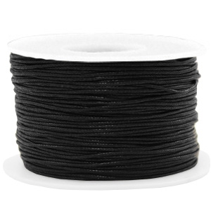 Cordoncino cerato 1mm nero