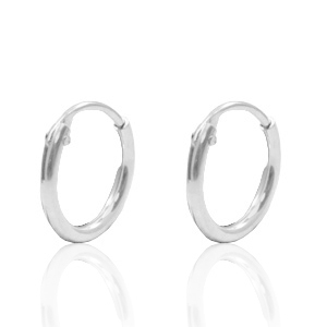 Componenti in argento 925 orecchini a cerchio 10mm argento