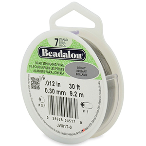 Beadalon filo infilaperle 7 fili diametro 0.30mm acciaio inossidabile brillante