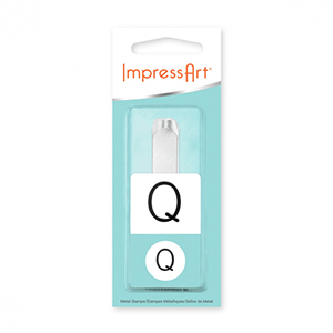 ImpressArt punzoni alfabeto 10 mm Monogram Q maiuscolo argento