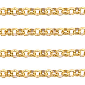 Componenti in acciaio inossidabile catena a rol&ograve; 3 mm oro