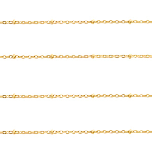 Componenti in acciaio inossidabile catena a rol&ograve; 1,4mm oro