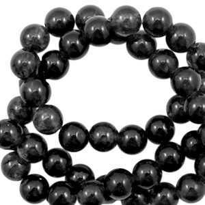 Perline in pietra naturale 6 mm nero opale