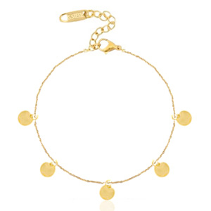 Bracciali in acciaio inossidabile con piastre oro