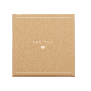 Confezione regalo 'for you &hearts;' marrone