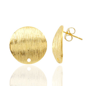 Componenti di metallo TQ orecchini 15mm con anellino oro