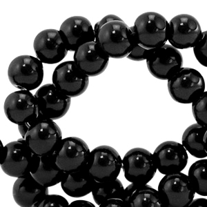 Perline di vetro 8 mm nero