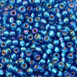 Rocailles Miyuki 8/0 Silverlined capri blue AB 8-1025
