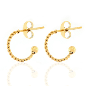 Orecchini in acciaio inossidabile a cerchio 12mm oro