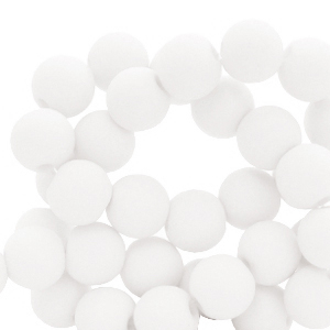 Perline in acrilico 4mm bianco