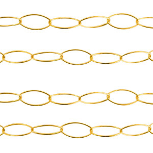 Componenti in acciaio inossidabile catena a rol&ograve; ovale oro