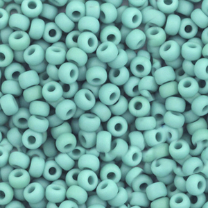 Rocailles Miyuki 8/0 Opaque matte turquoise green 8-412F
