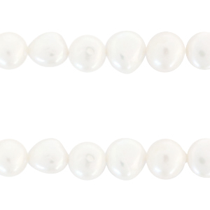 BQ Perle di acqua dolce pepita rotonde 9mm bianco naturale