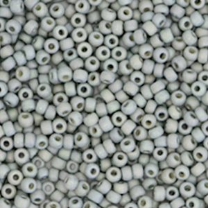 Rocailles Miyuki 11/0 Opaque glazed frosted rainbow cadet grey 11-4705