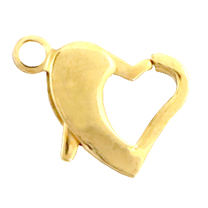 Componenti in acciaio inossidabile chiusura moschettone cuore 14 mm oro