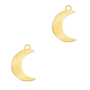 Ciondoli in acciaio inossidabile a forma di luna oro