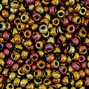 Rocailles Miyuki 8/0 Metallic gold iris 8-462