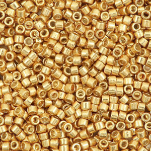 Perline Miyuki Delica 11/0 Galvanized yellow gold DB-410