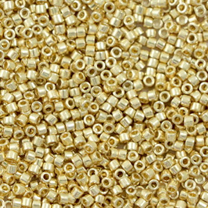 Perline Miyuki Delica 11/0 Duracoat galvanized pale gold DB-2501