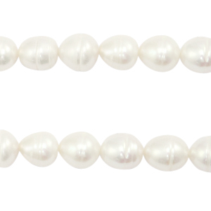 BQ Perle di acqua dolce chicco di riso 10x9mm bianco naturale