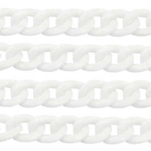 Catena in acrilico 19mm bianco