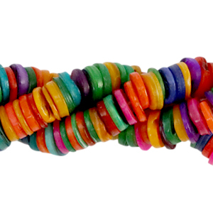 Perline di conchiglia 9mm rondella multicolore