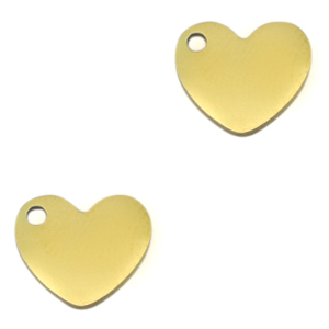 Ciondoli in acciaio inossidabile cuore oro