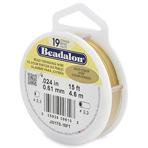 Beadalon filo infilaperle 19 fili diametro 0.61mm oro