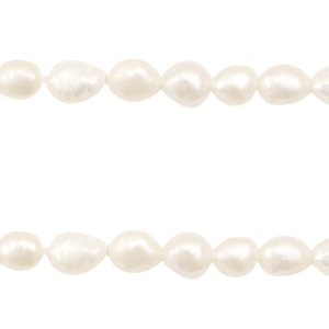 BQ Perle di acqua dolce pepita rotonde 7-8mm bianco naturale