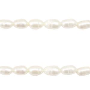 BQ Perle di acqua dolce chicco di riso 7x5mm bianco naturale