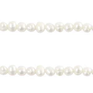 BQ Perle di acqua dolce foro per infilare verticale 4x5mm bianco naturale
