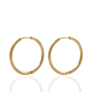 Orecchini in acciaio inossidabile 18mm a cerchio oro