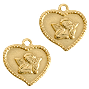 Ciondoli in acciaio inossidabile cuore oro