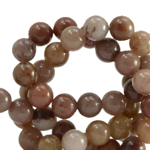Perline in pietra naturale Quarzo 8mm marrone fulvo
