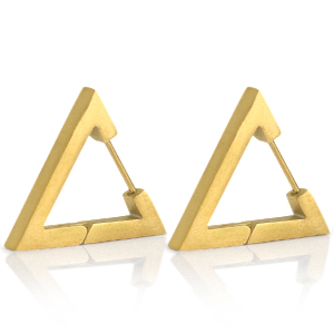 Orecchini in acciaio inossidabile triangolo oro