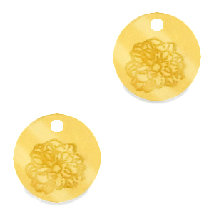 Ciondoli Plexx 12mm Fiore di nascita Ottobre-Calendula oro