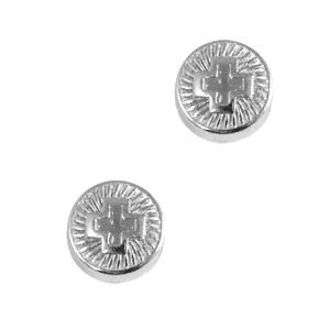Passanti di metallo DQ croce 8mm argento antico (privo di nichel)