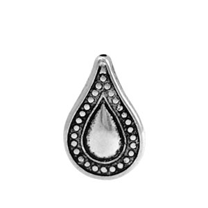 Perline di aspetto metallico gota decore argento antico