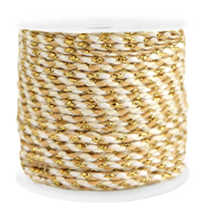Cordoncino intrecciato alla moda 2mm oro-bianco