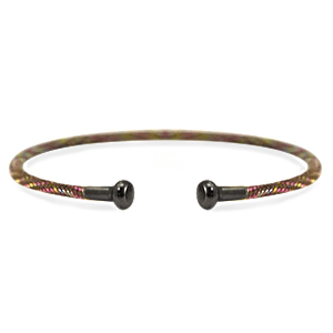 C.U.S&reg; bracciali bangle di gioielli marrone-argento antracite