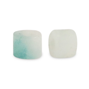Perline di pietra naturale Calcedonio (Quarzo) a dischetto 3x2mm multicolore turchese-biancastro