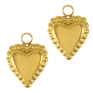 Ciondoli in acciaio inossidabile cuore oro