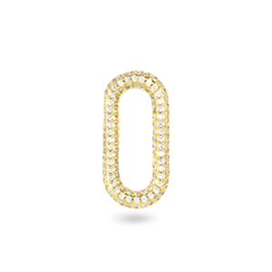 Distanziatore con zirconia ovale oro