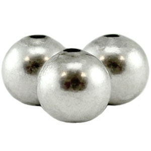 Perline di metallo DQ 4mm argento antico 