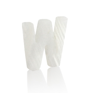Pendenti di conchiglia prodotti speciali lettera W bianco (colore naturale)