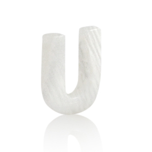 Pendenti di conchiglia prodotti speciali lettera U bianco (colore naturale)