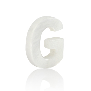 Pendenti di conchiglia prodotti speciali lettera G bianco (colore naturale)