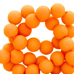 Perline in acrilico 6 mm opaca arancio buccia
