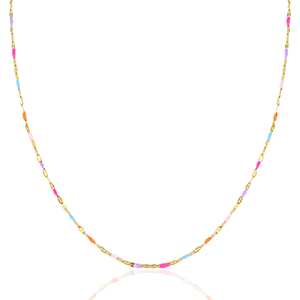 Collane in acciaio inossidabile neon multicolore-oro